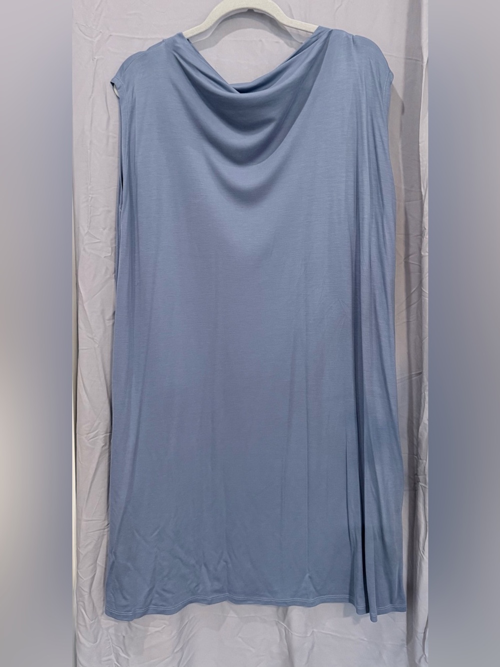 Eileen Fisher Soft Blue Cowl Neck Dress
